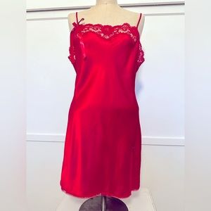 Victoria Secret Angles Y2K Lace/Satin Slip Dress Size M